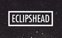 Eclipshead en majuscule, encadré par un rectangle blanc sur fond noir à points blancs rappelant un ciel étoilé